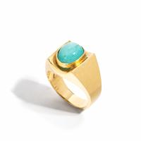 YELLOW GOLD AND TOURMALINE RING