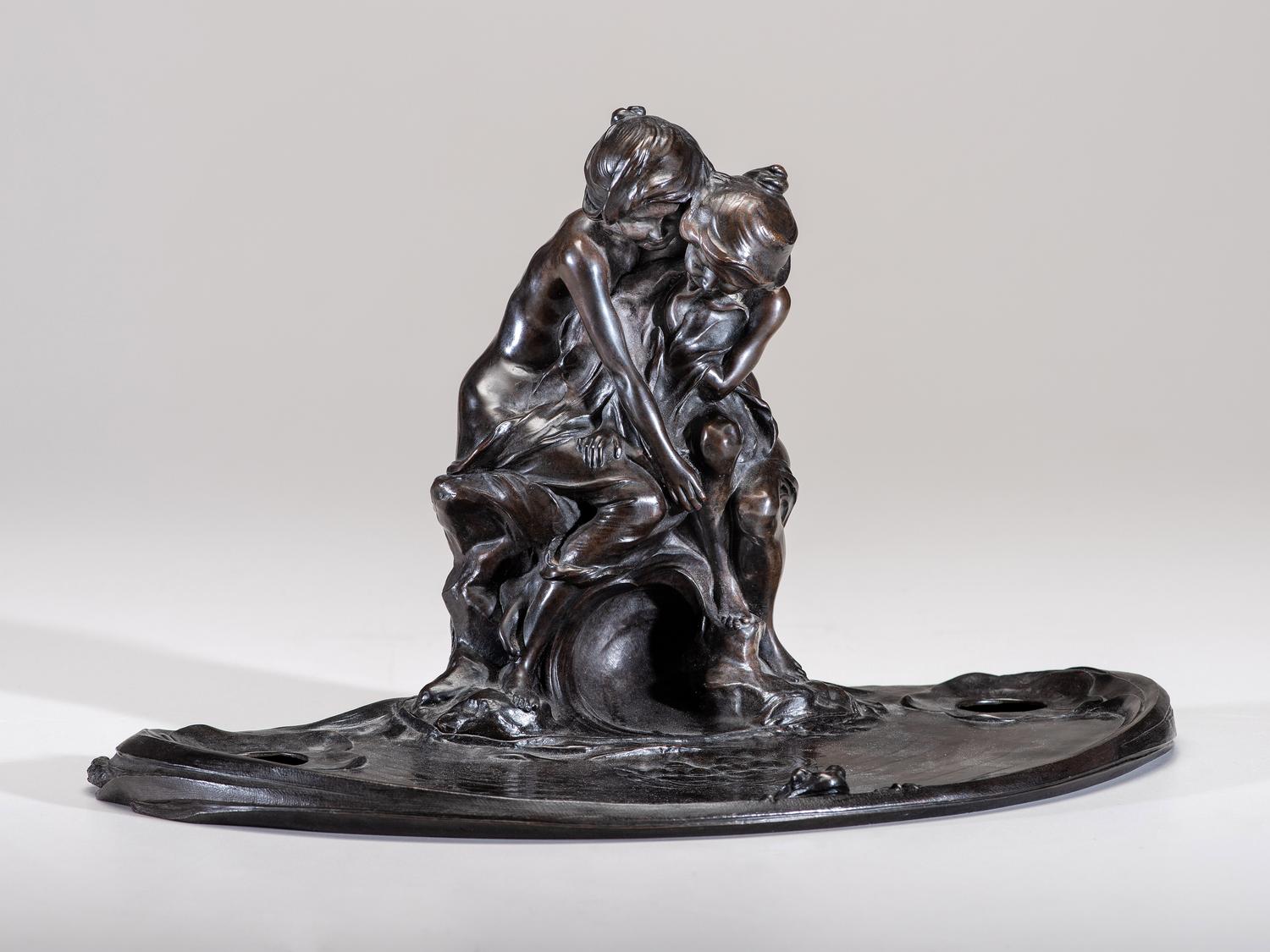 Figural Inkwell, circa 1900