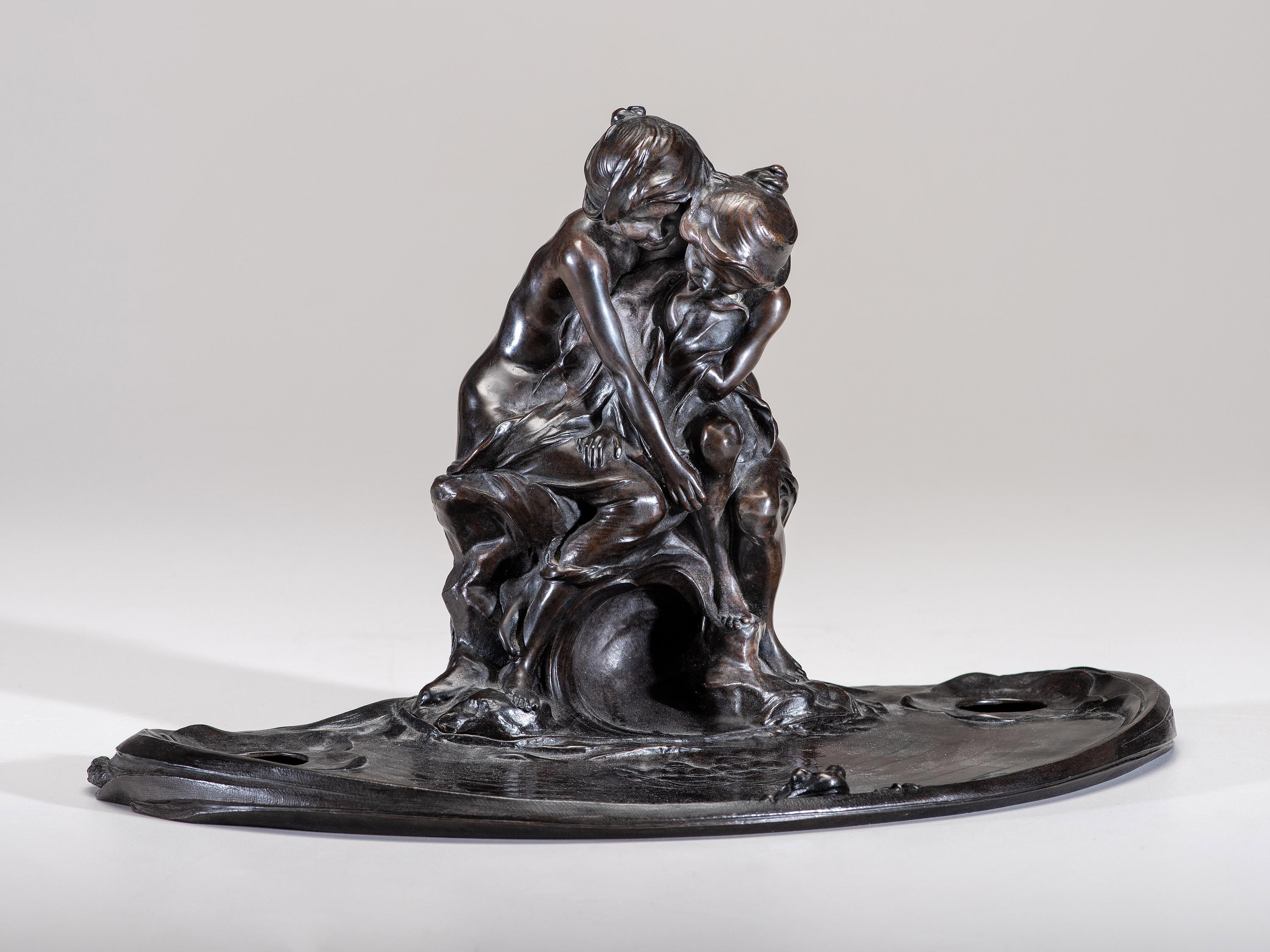 Figural Inkwell, circa 1900