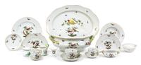 A Herend Porcelain Partial Dinner Service Length of undertray 18 inches. — 20TH CENTURY
