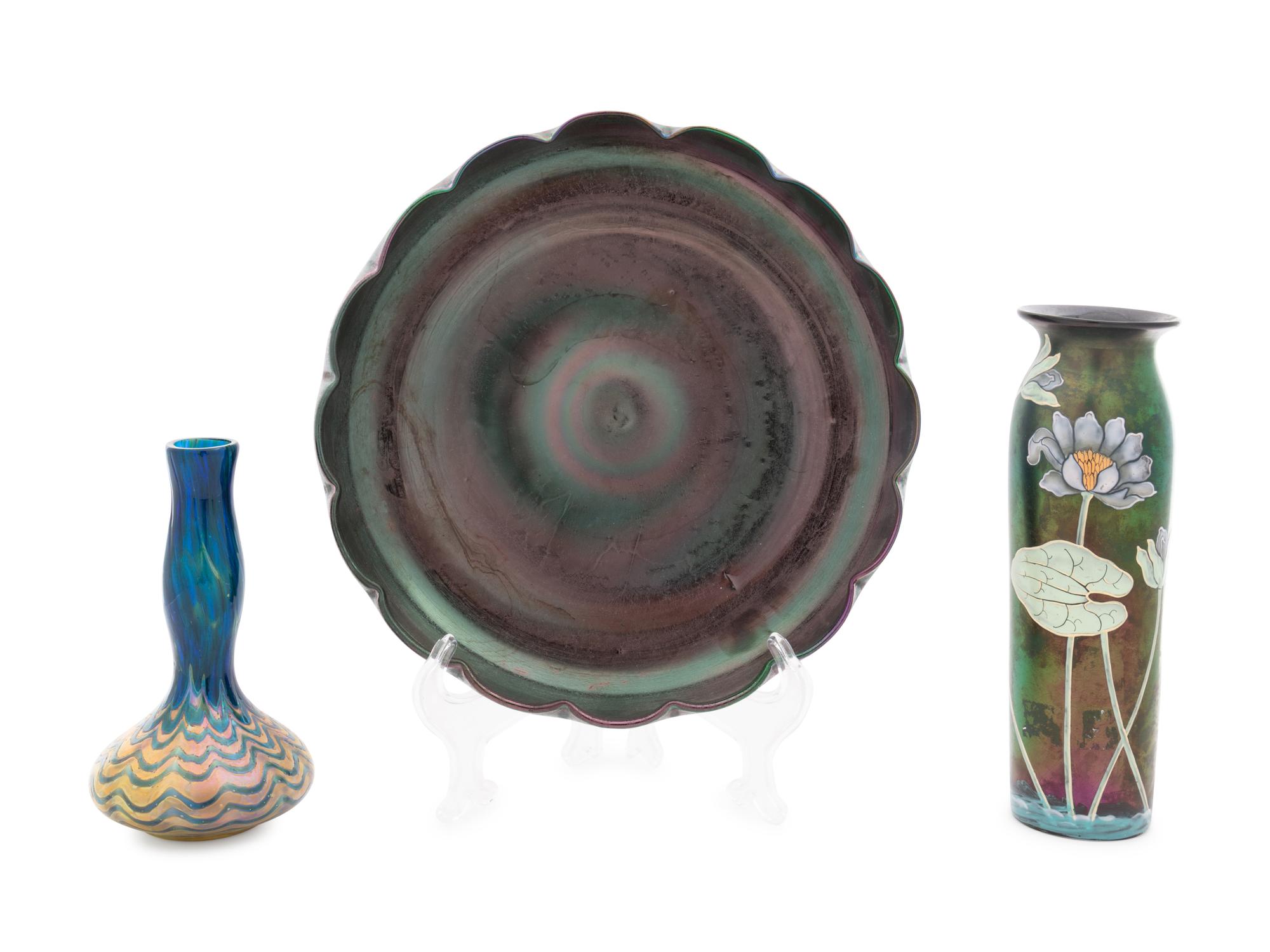 Three Continental Glass Articles