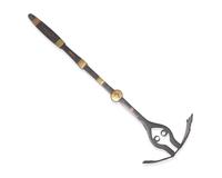 A Brass and Copper Inlaid Wrought Iron Ash Pusher, Possibly Pennsylvania, First Half 19th Century