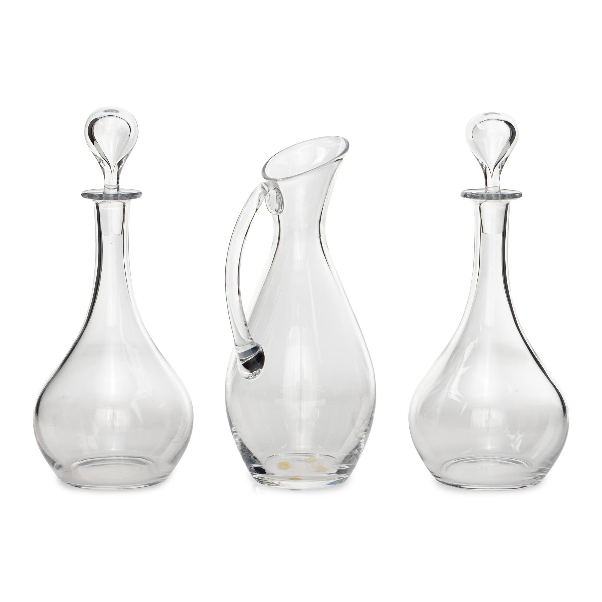 Three Baccarat Glass Decanters