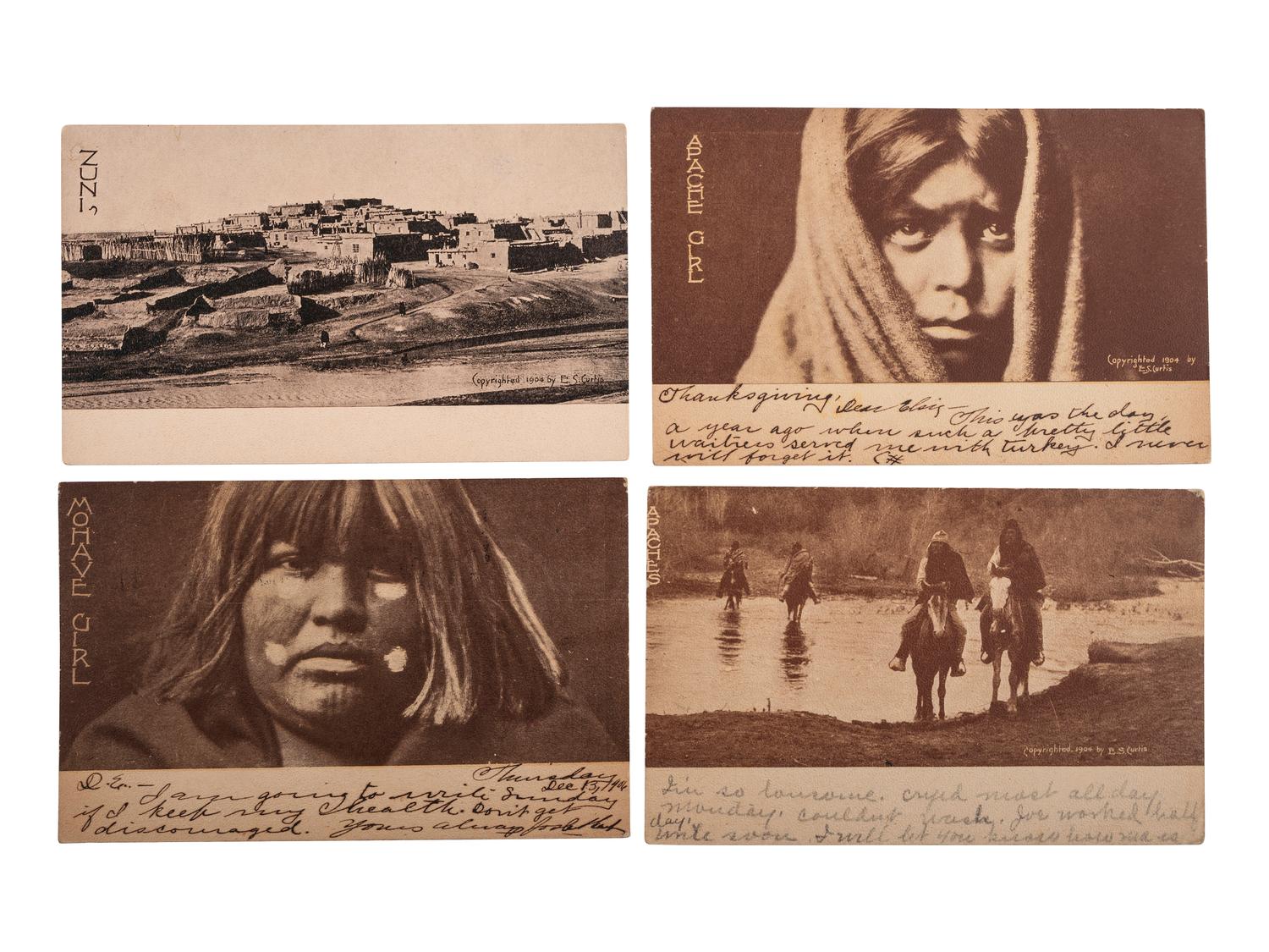 [POSTCARDS]. A group of 93 RPPCs & photographs of Native American subjects.