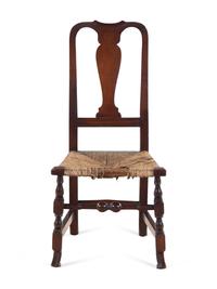A William and Mary Style Walnut Side Chair