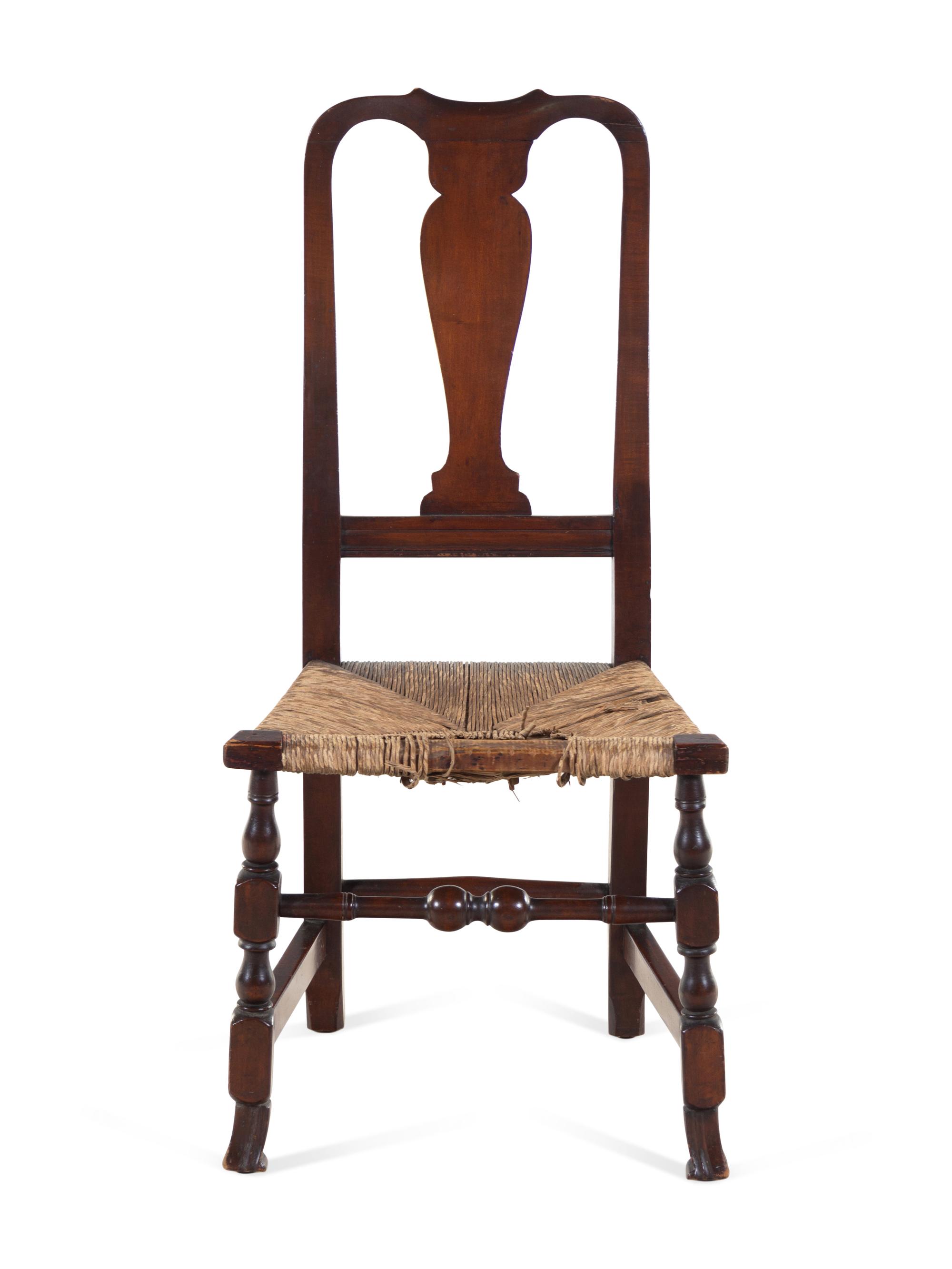 A William and Mary Style Walnut Side Chair