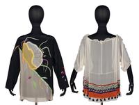 Two Etro Beaded Silk Blouses