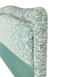 A Custom Headboard with Fortuny Upholstery