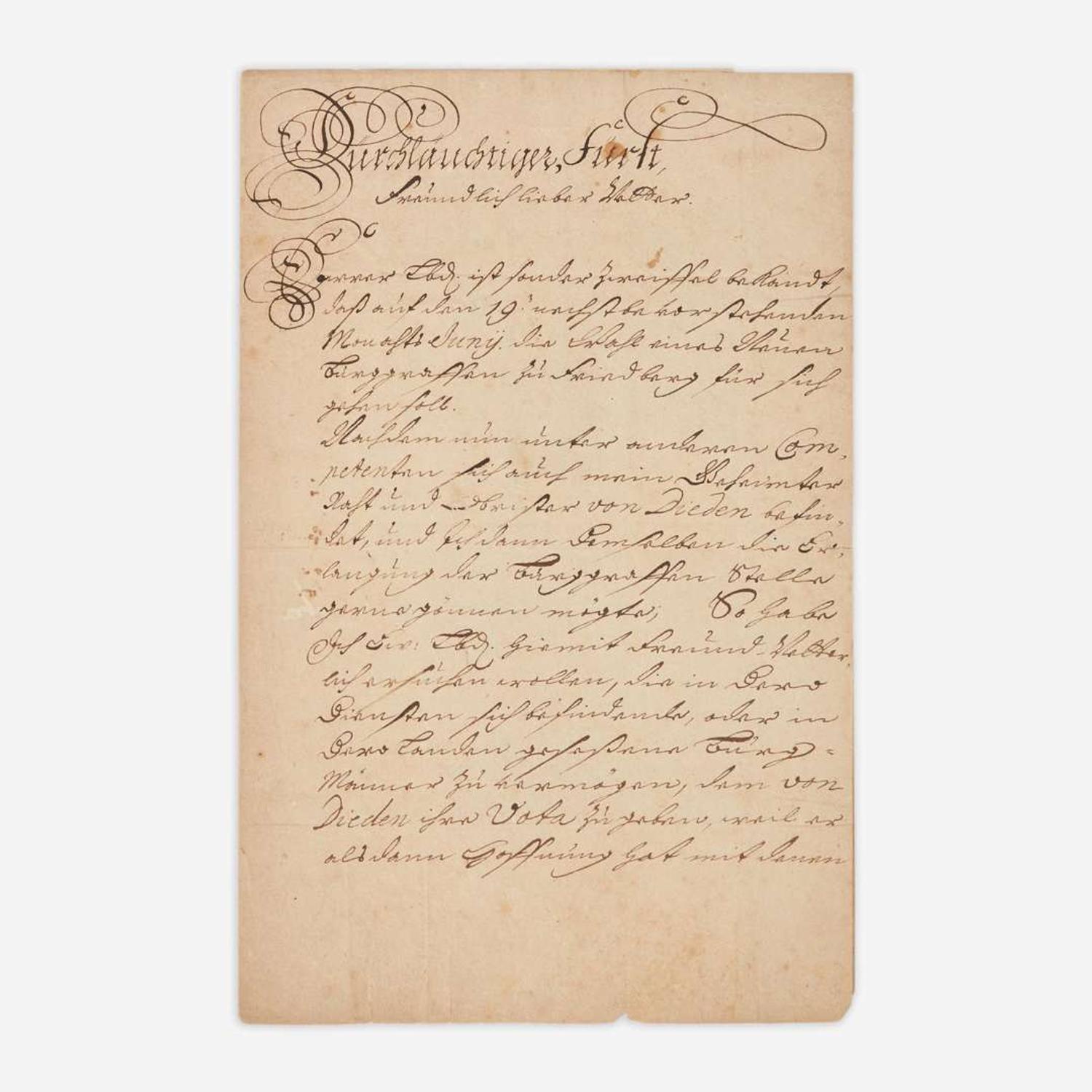 [Autographs & Manuscripts] [George I] Ludwig, Georg Manuscript Letter, signed