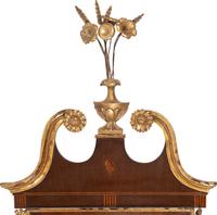 A Federal Style Parcel Gilt Mahogany and Églomisé Mirror