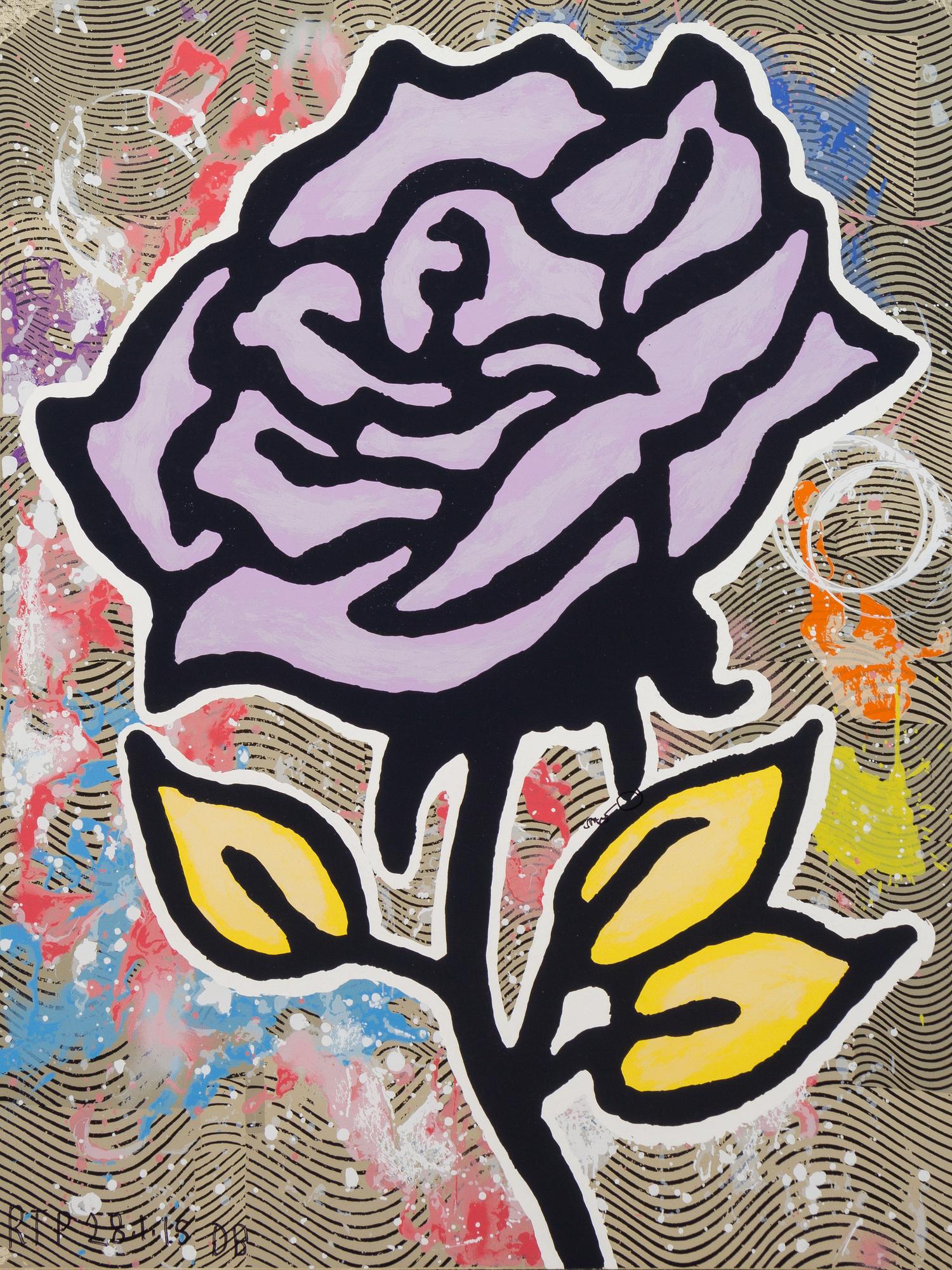 Donald Baechler, (American, b. 1956), Six Roses, 2015 (a suite of six works)