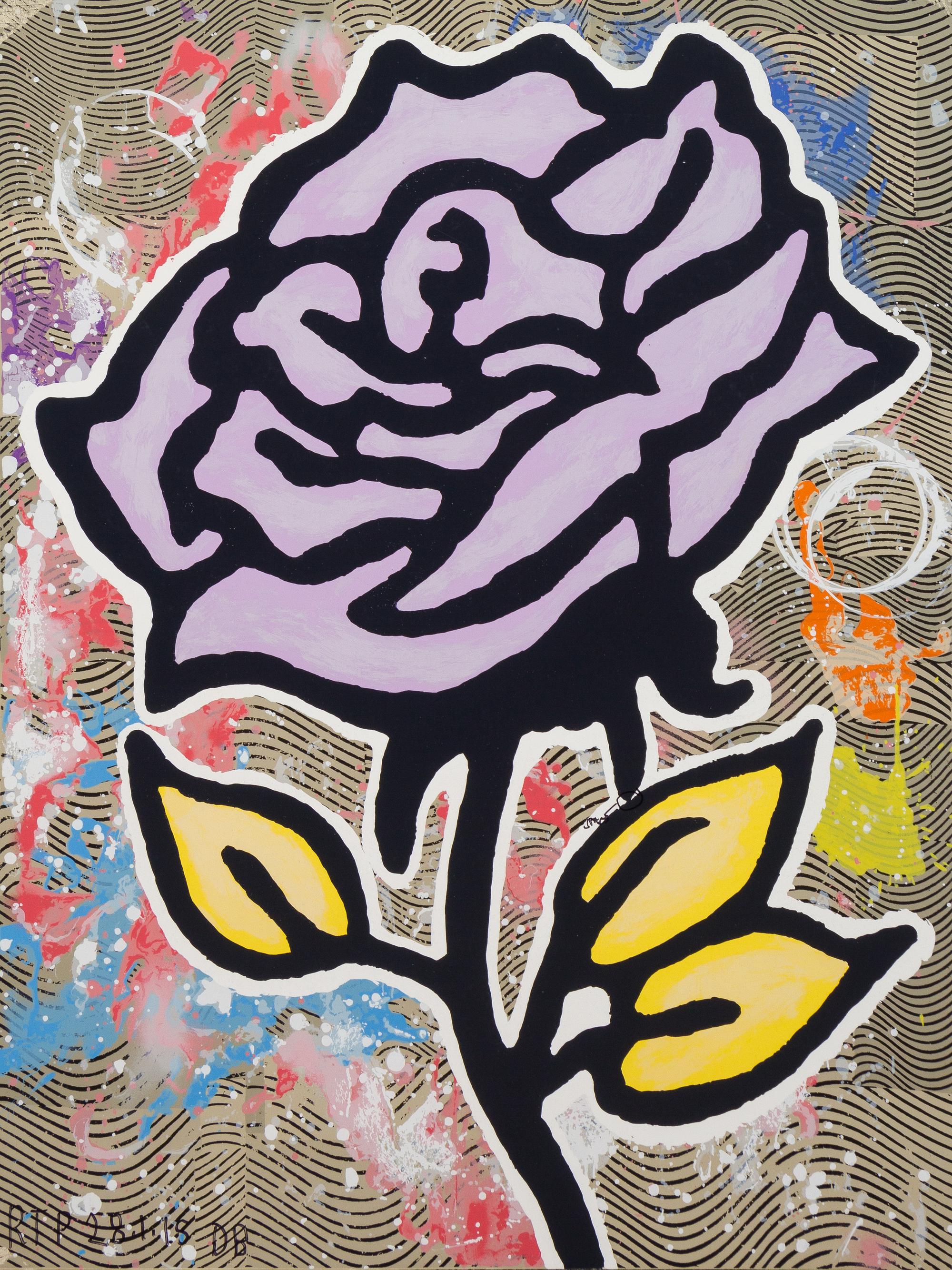 Donald Baechler, (American, b. 1956), Six Roses, 2015 (a suite of six works)