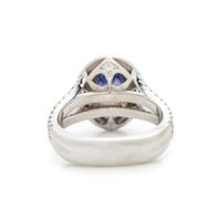 COLOR CHANGE SAPPHIRE AND DIAMOND RING