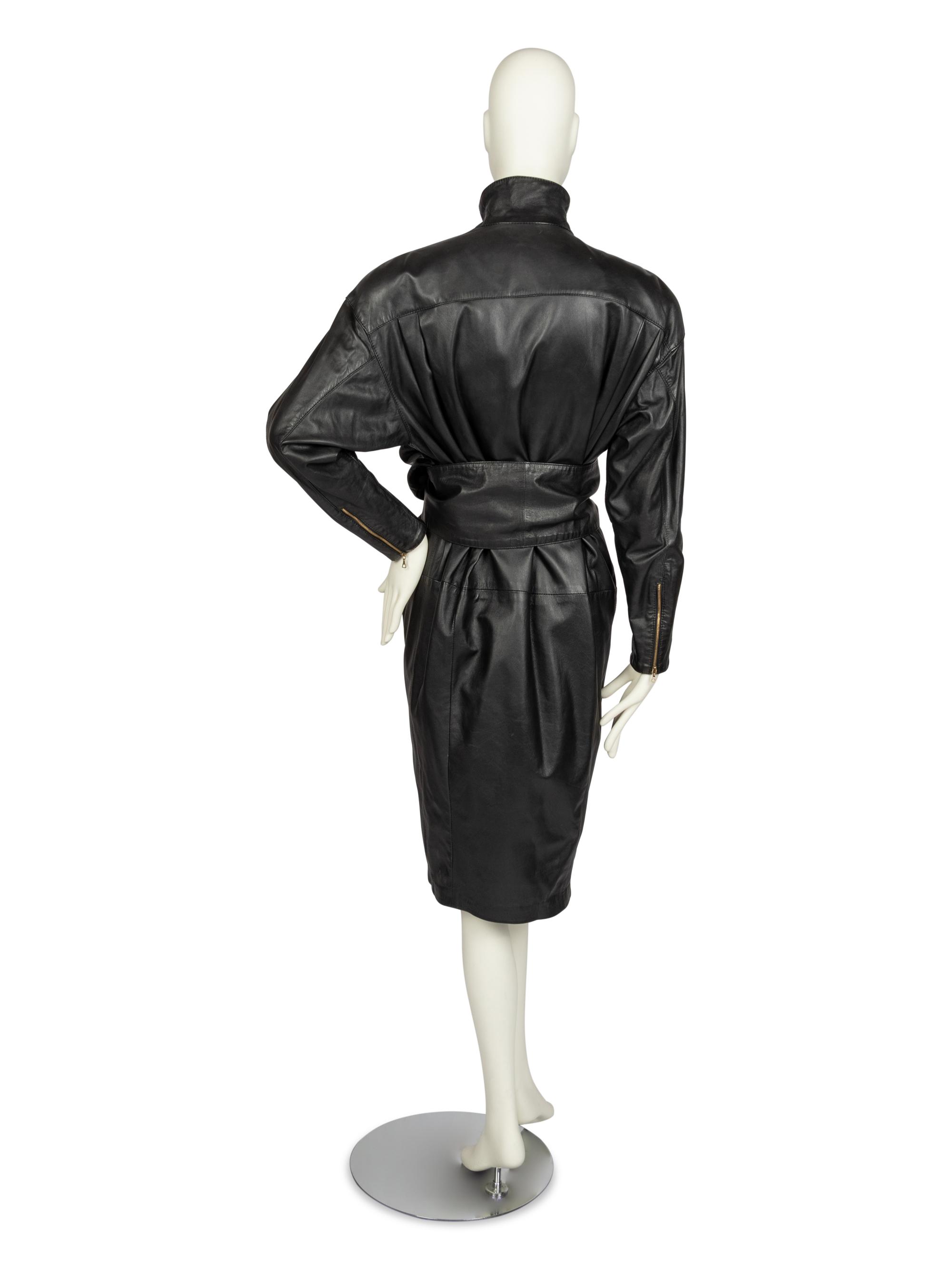 Six Designer Leather Items: Fendi & Gianfranco Ferre, 1980s