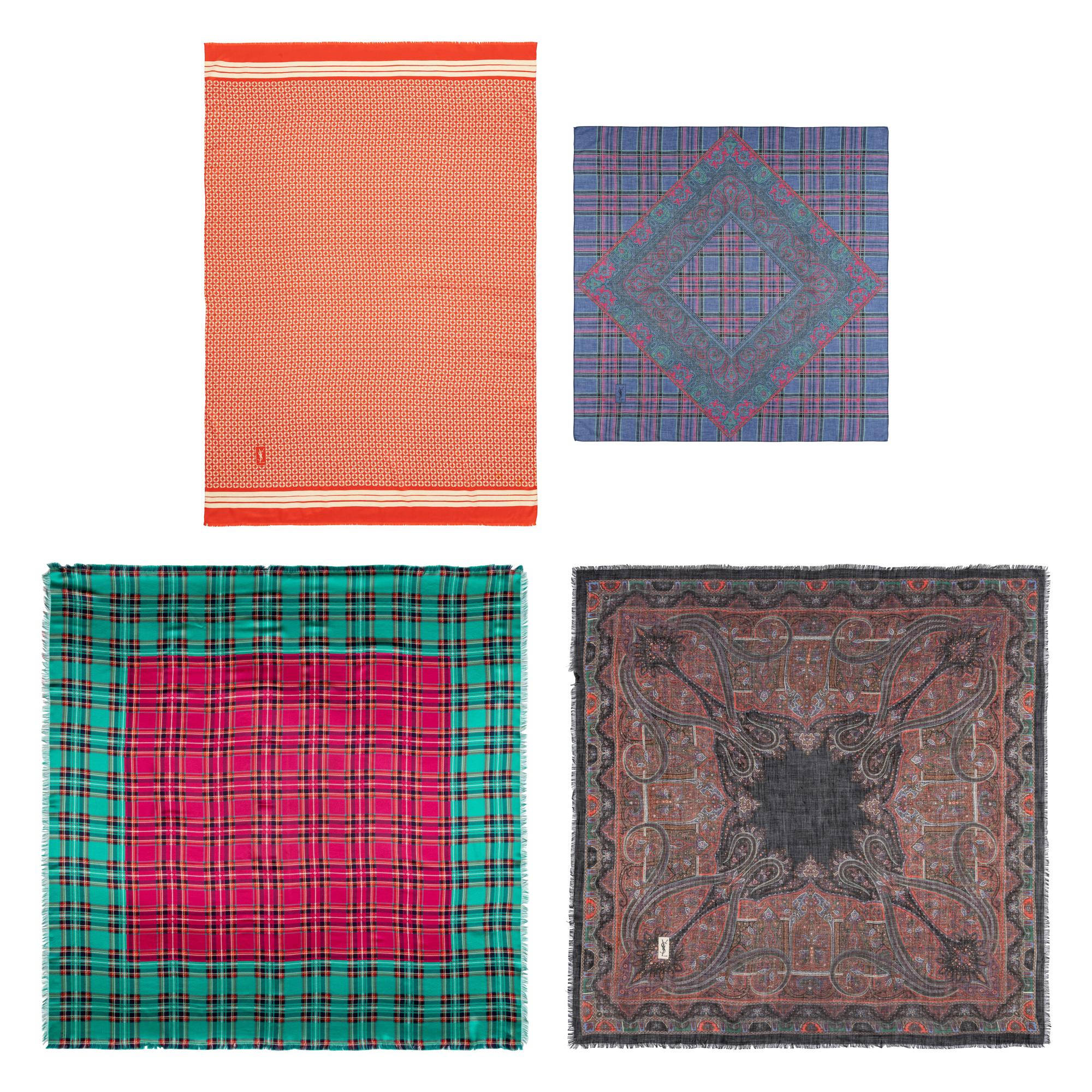 Yves Saint Laurent, Two Scarves & Two Shawls