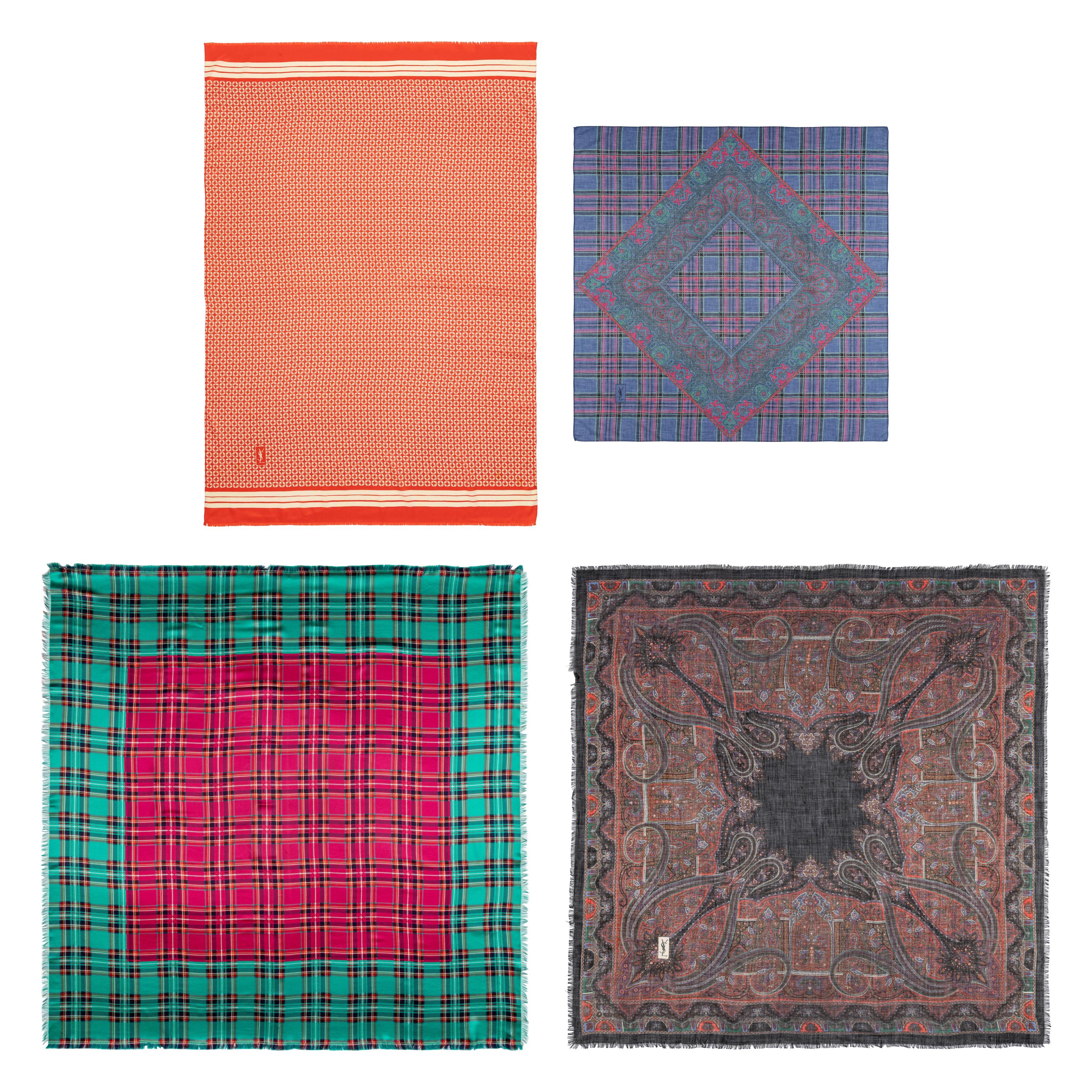 Yves Saint Laurent, Two Scarves & Two Shawls