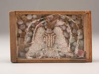 A Shell and Bead Decorated Eagle and Shield Sailor's Liberty Valentine