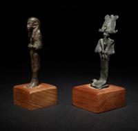An Egyptian Bronze Ushabti and an Egyptian Bronze Osiris