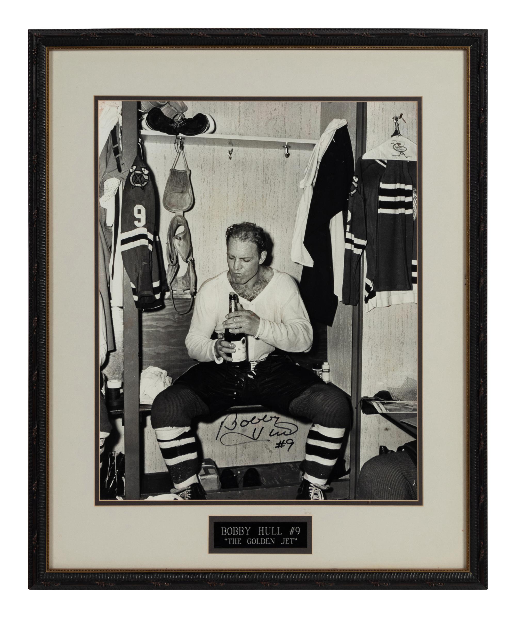 A Bobby Hull Signed Autograph Photograph Formerly Displayed at Mike Ditka's Restaurant