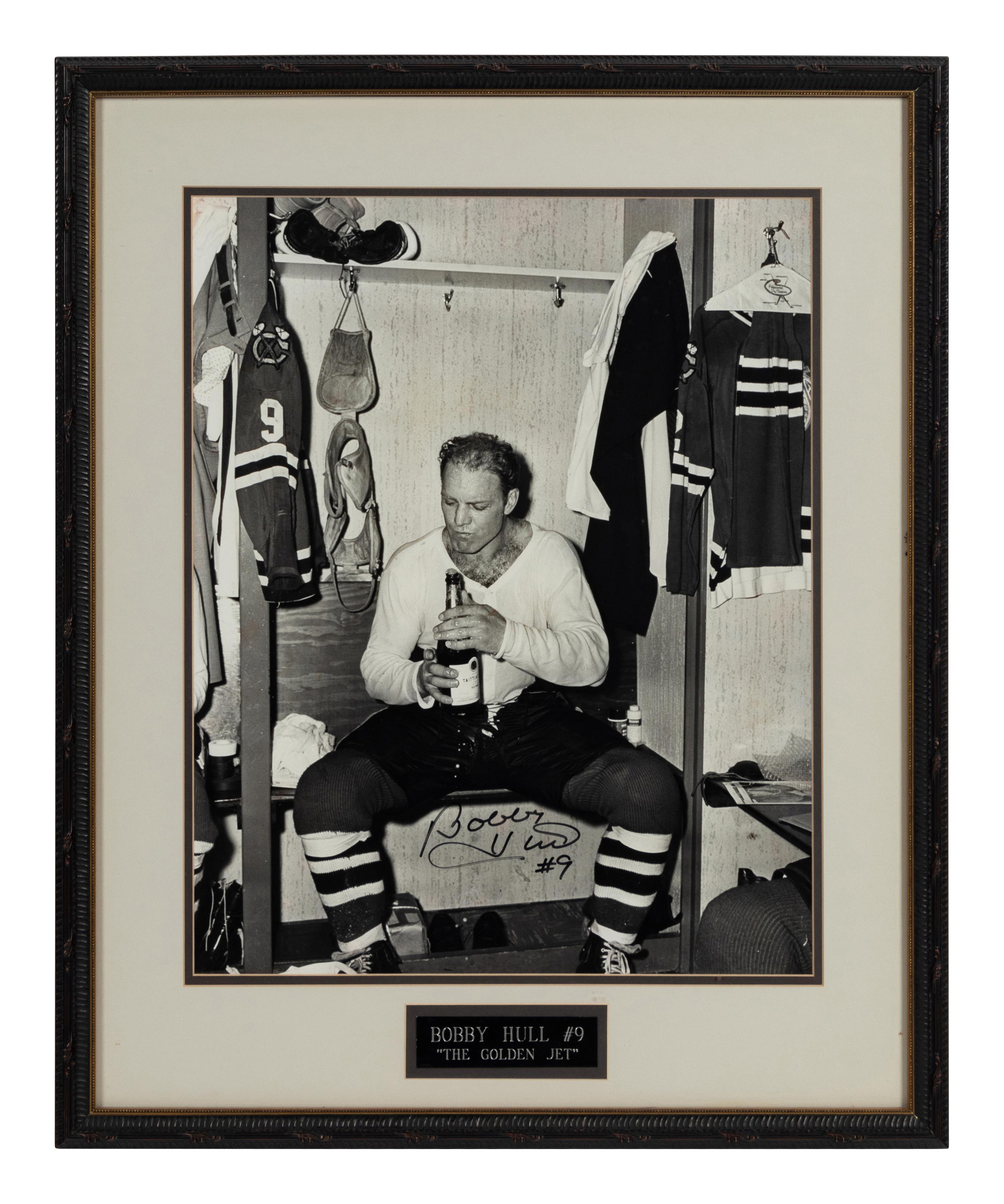 A Bobby Hull Signed Autograph Photograph Formerly Displayed at Mike Ditka's Restaurant