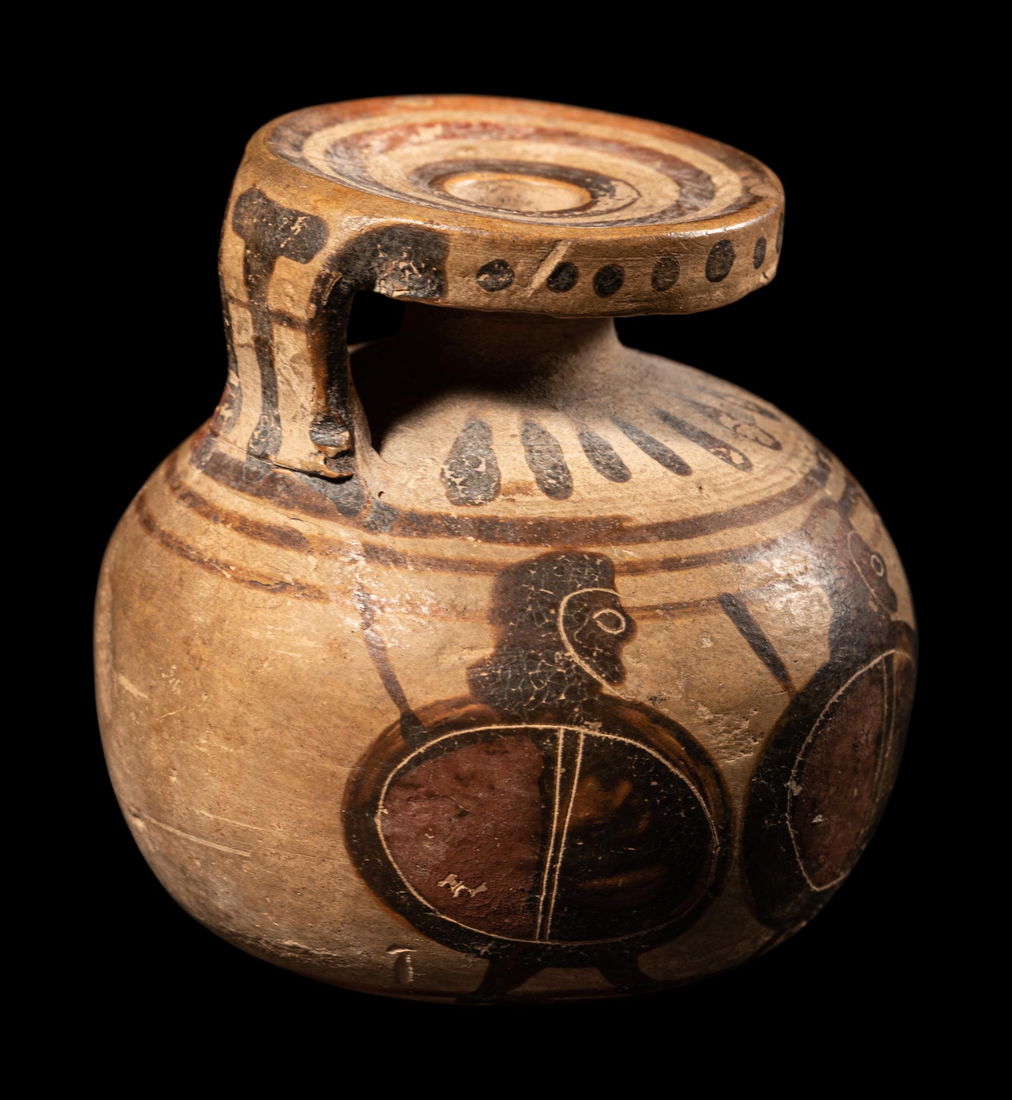 A Corinthian Black-Figured Aryballos