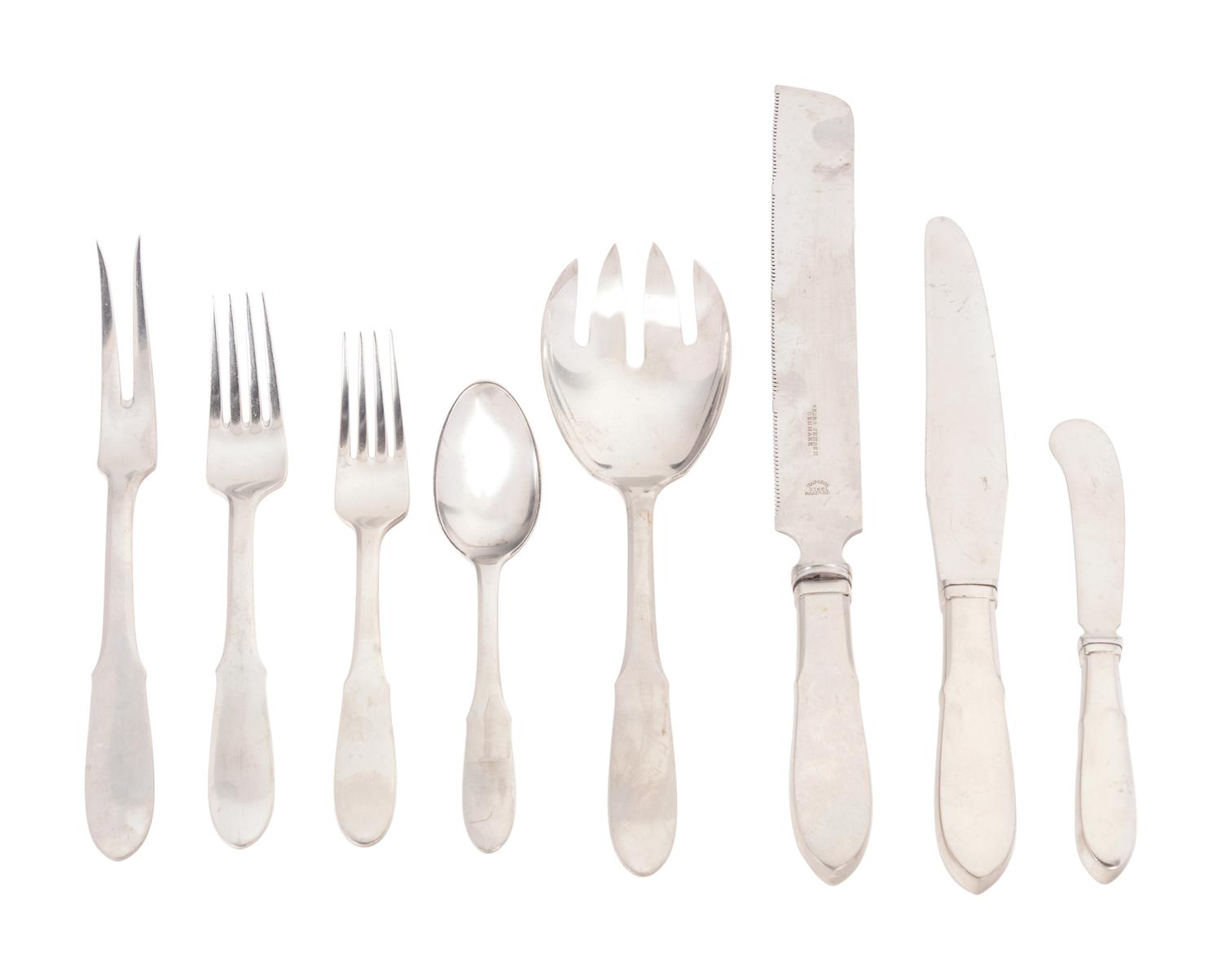 A Georg Jensen Stainless Steel Flatware Service