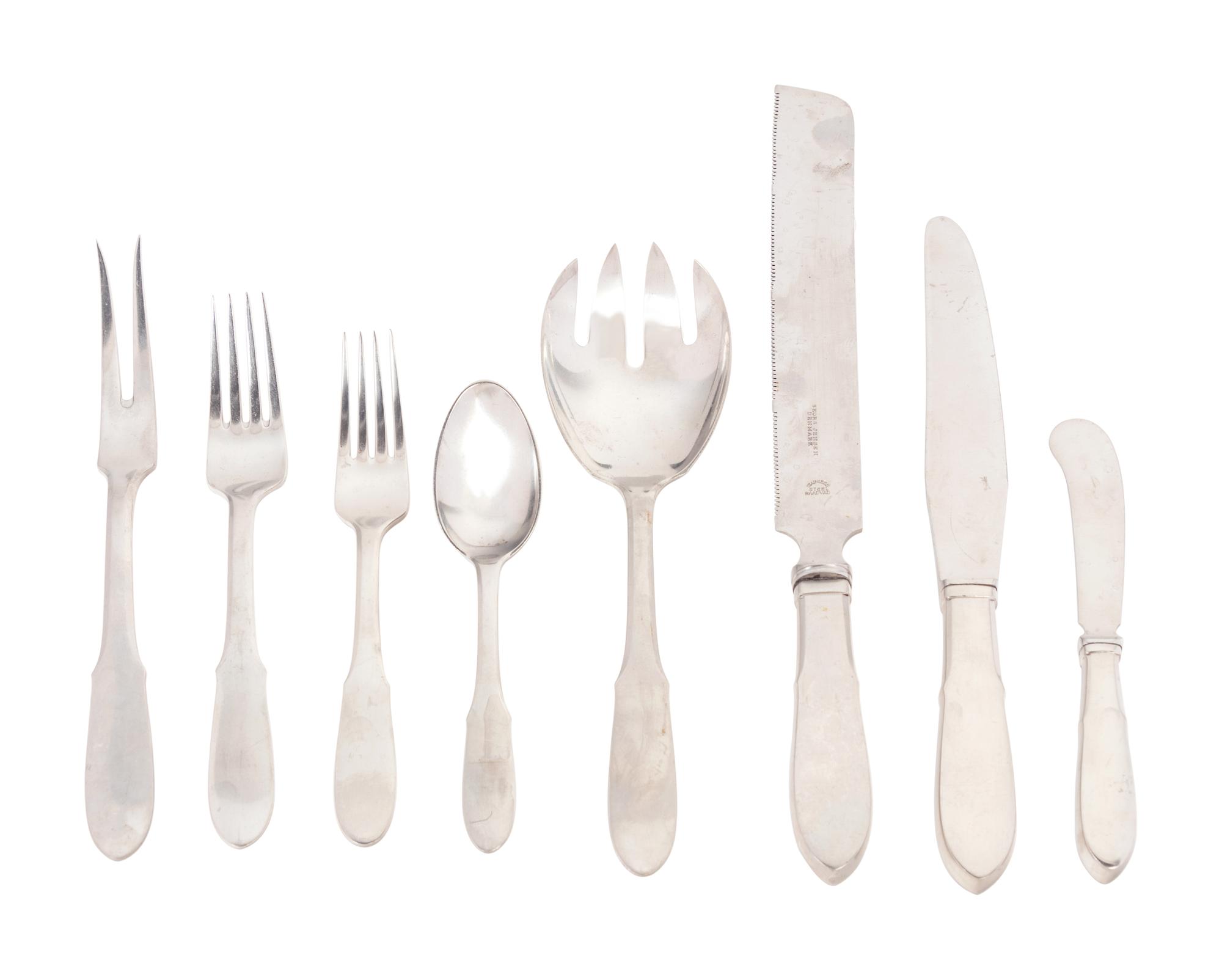 A Georg Jensen Stainless Steel Flatware Service