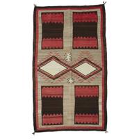 Navajo rug with unusual dress pattern 20th century