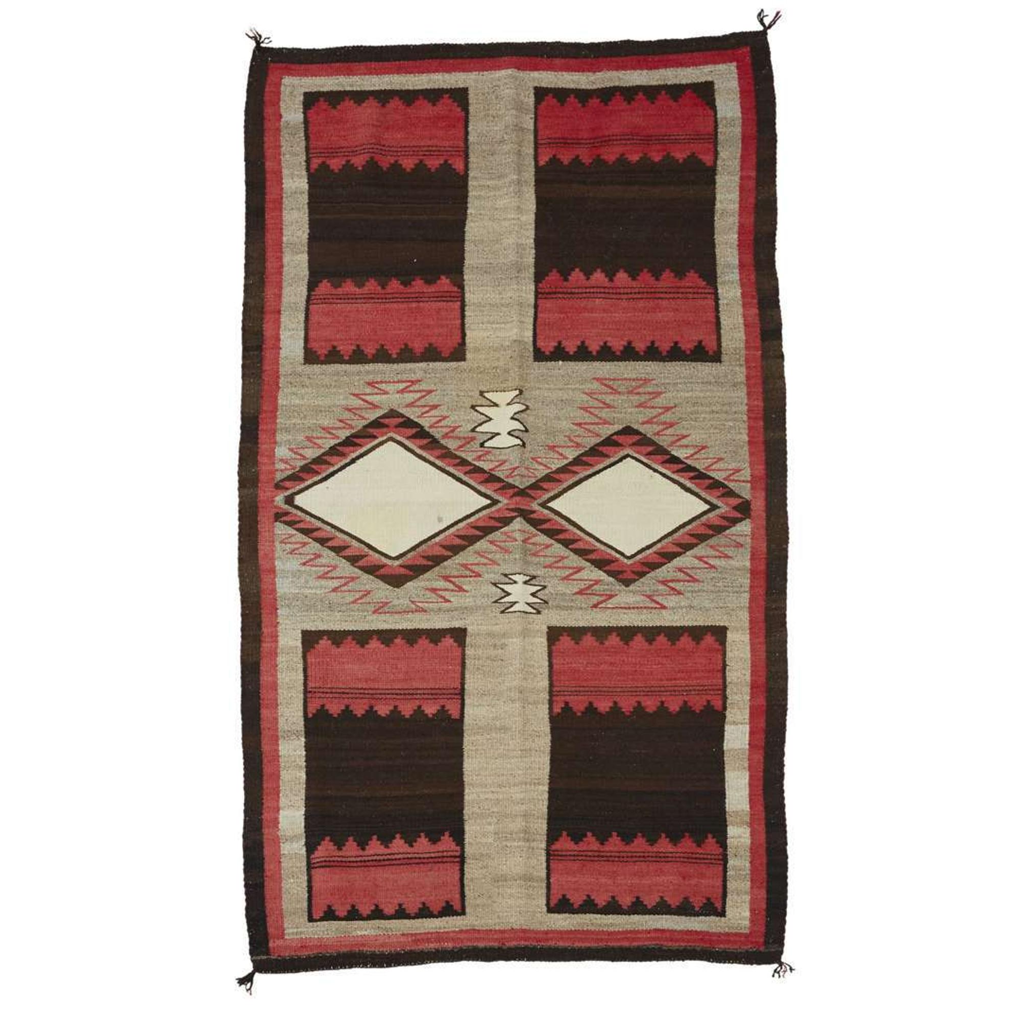 Navajo rug with unusual dress pattern 20th century