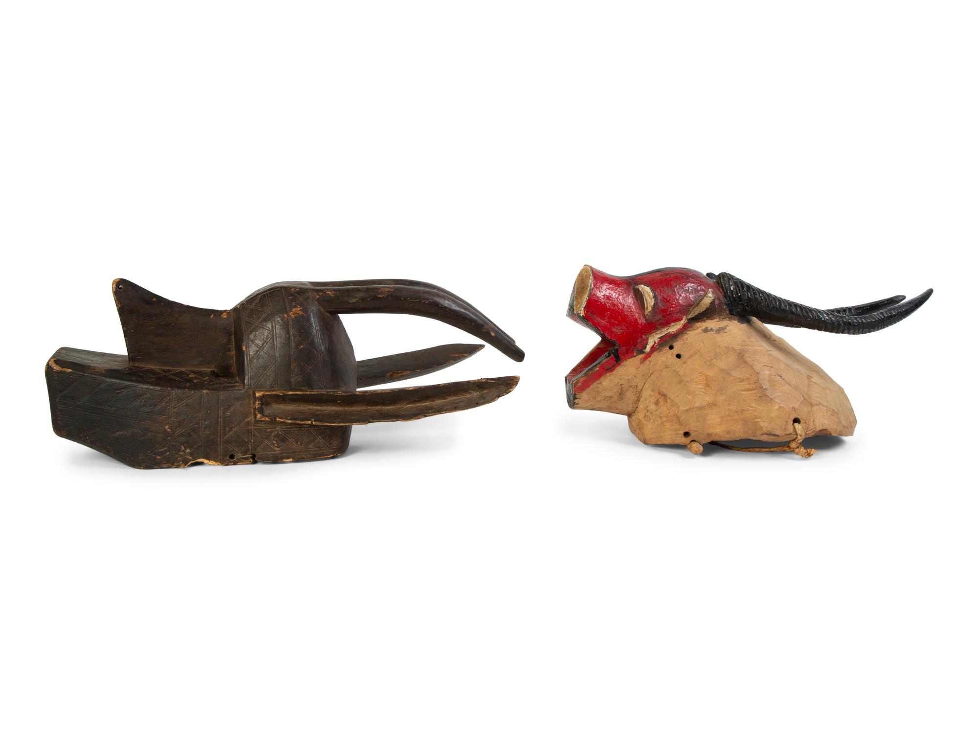 Two African Tribal Antelope Masks — 20TH CENTURY