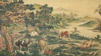 A Chinese Painting on Paper After Lang Shining