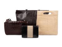 Four Exotic Skin Handbags: One Nancy Gonzalez, One Helene, One Tardini, One Bottega Veneta