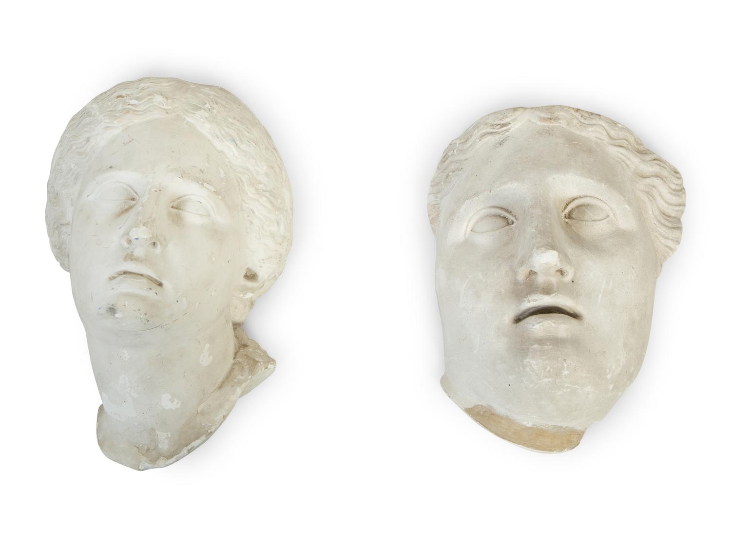 Two American Plaster Masks of a Man By C. Hennecke & Co.