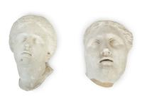 Two American Plaster Masks of a Man By C. Hennecke & Co.