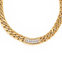 YELLOW GOLD AND DIAMOND NECKLACE
