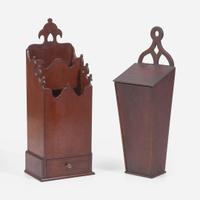 A mahogany two-tiered pipe box 18th century