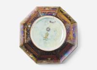 A Wedgwood Octagonal Black Fairyland Lustre Gargoyles Pattern Bowl, UK, 1920s