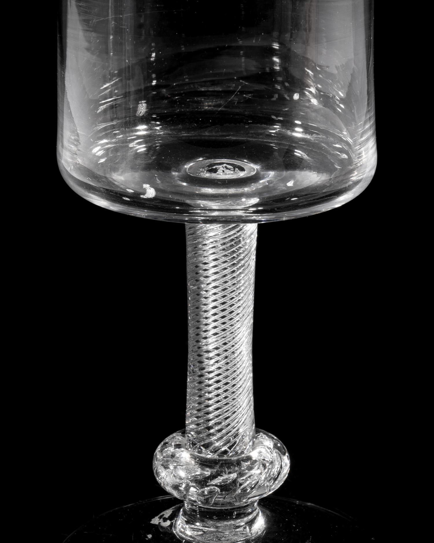 A Large English Air Twist Rummer