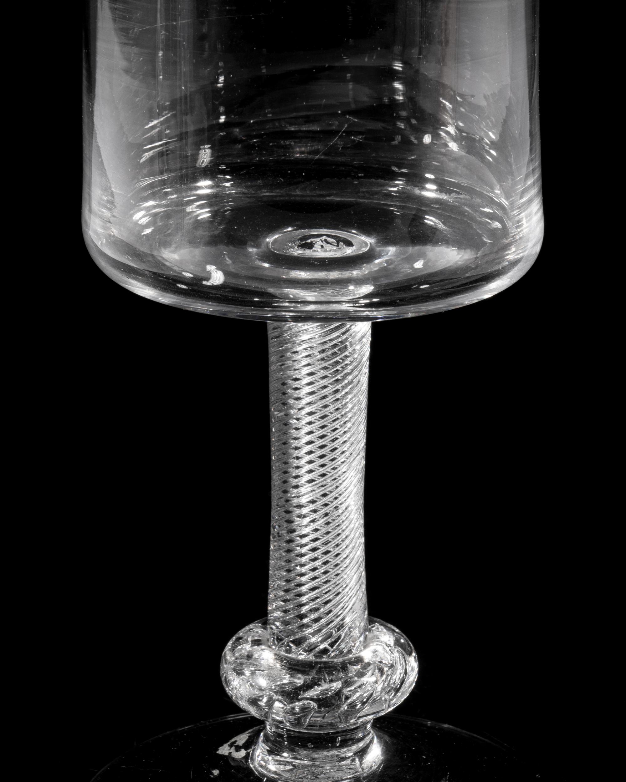A Large English Air Twist Rummer
