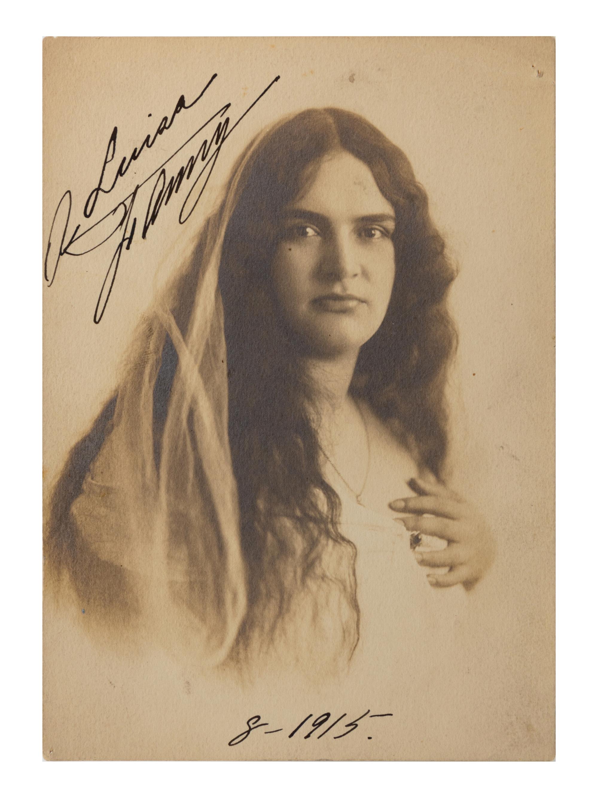 [20TH-CENTURY OPERA SINGERS]. A group of 6 signed and inscribed photographs or photographic postcards of opera singers and actors from the 1910s, comprising images of: