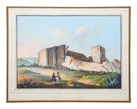 Two Continental School Gouache Paintings of Italian Temples — 19th/20TH CENTURY