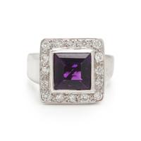 AMETHYST AND DIAMOND RING