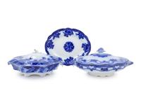 A Pair of English Transfer-Printed Porcelain Tureens