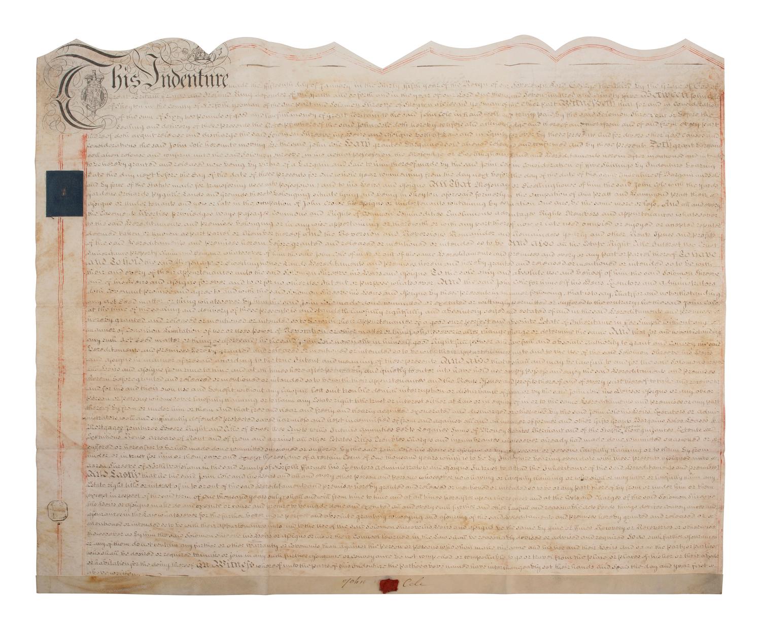 [INDENTURES]. A group of documents, comprising: