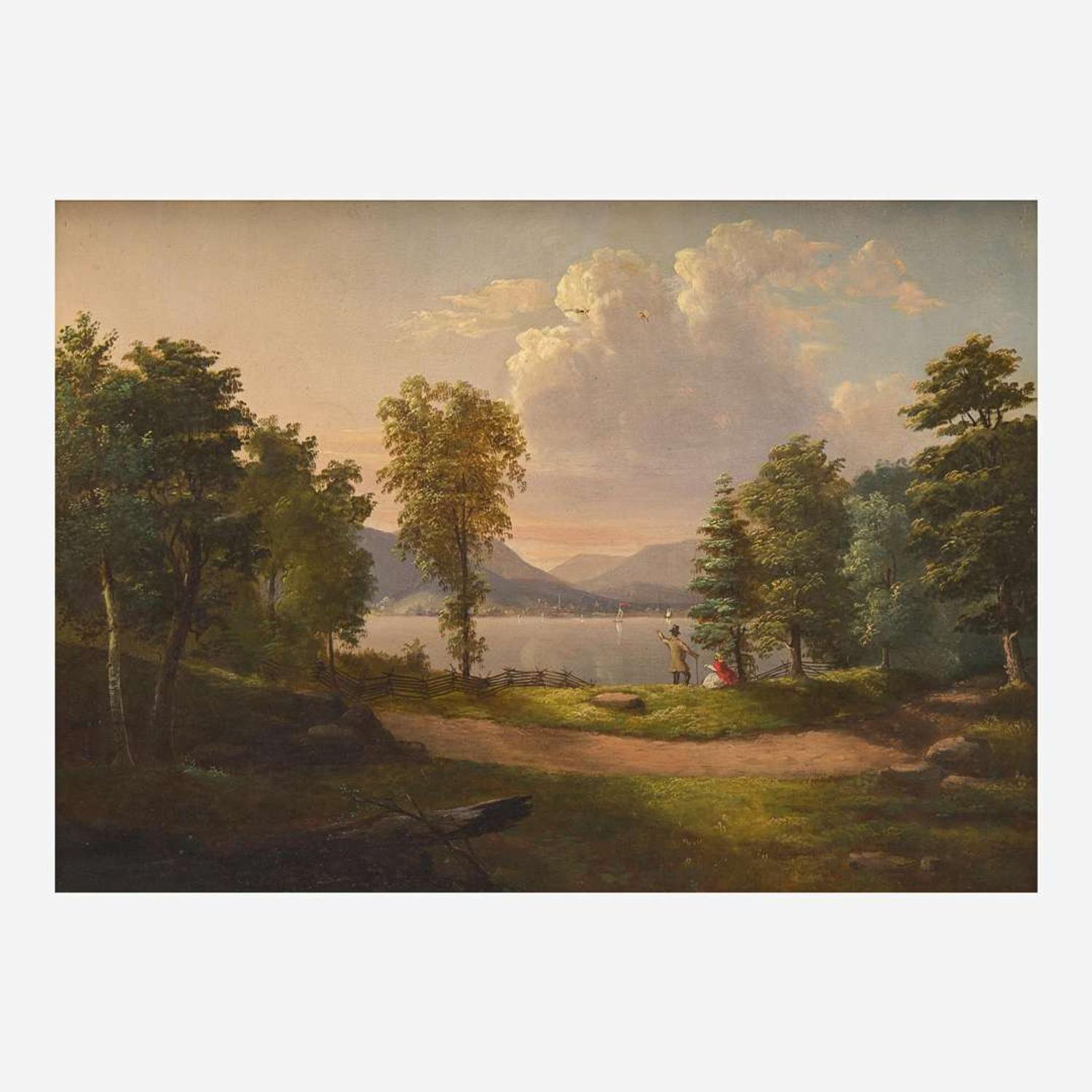 American School 19th century Hudson River Landscape