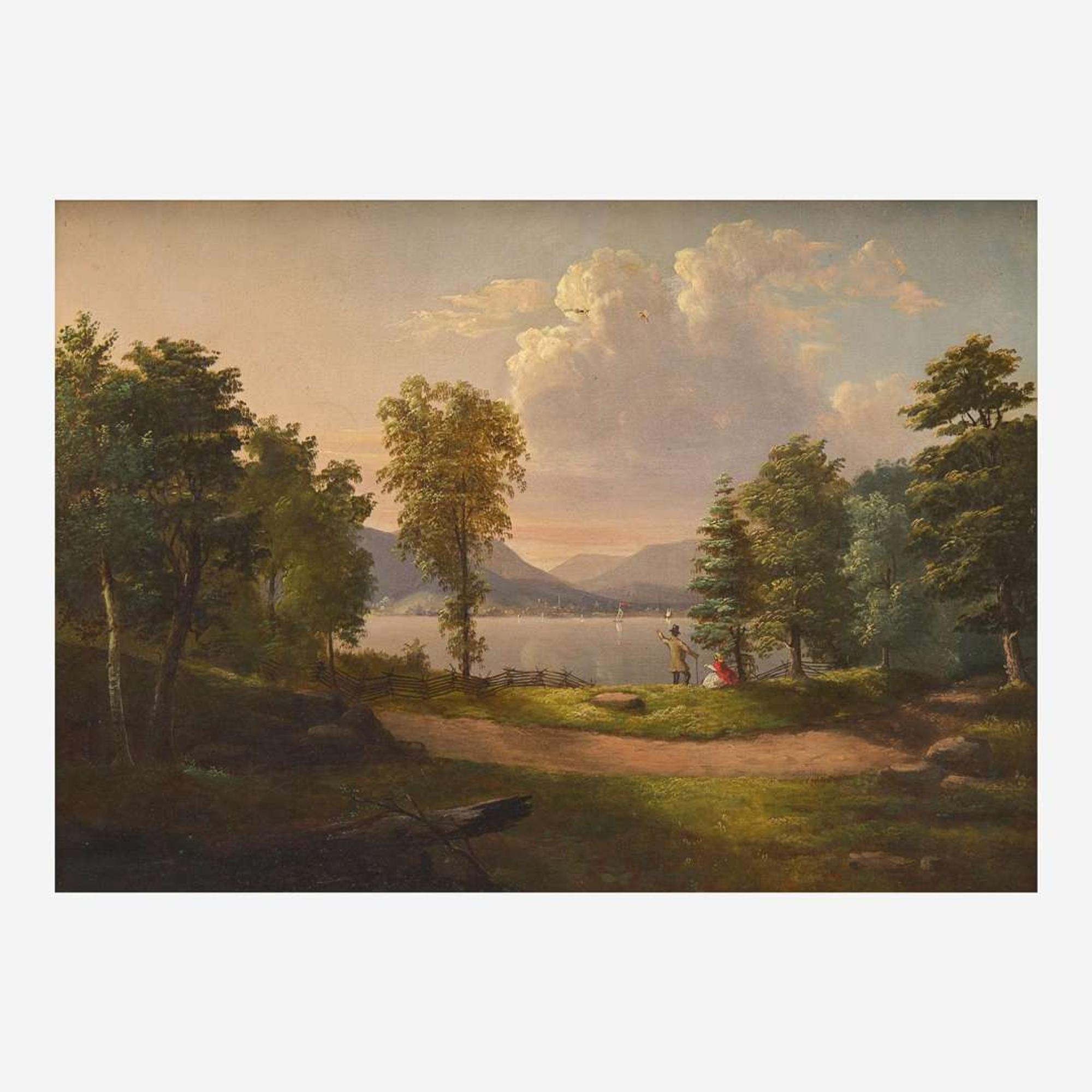 American School 19th century Hudson River Landscape