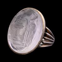 A Neo-Babylonian or Neo-Assyrian Rock Crystal Stamp Seal