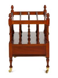 A Turned Mahogany Canterbury