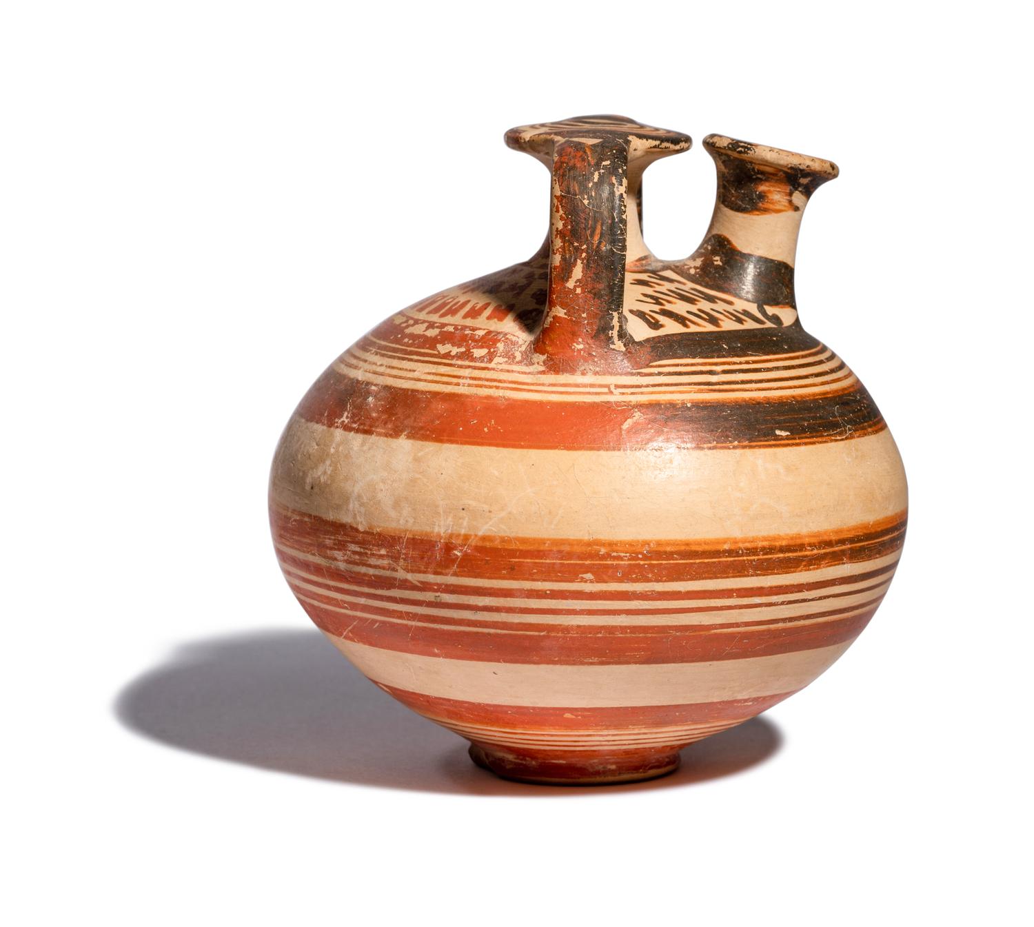 A Mycenaean Pottery Stirrup Jar