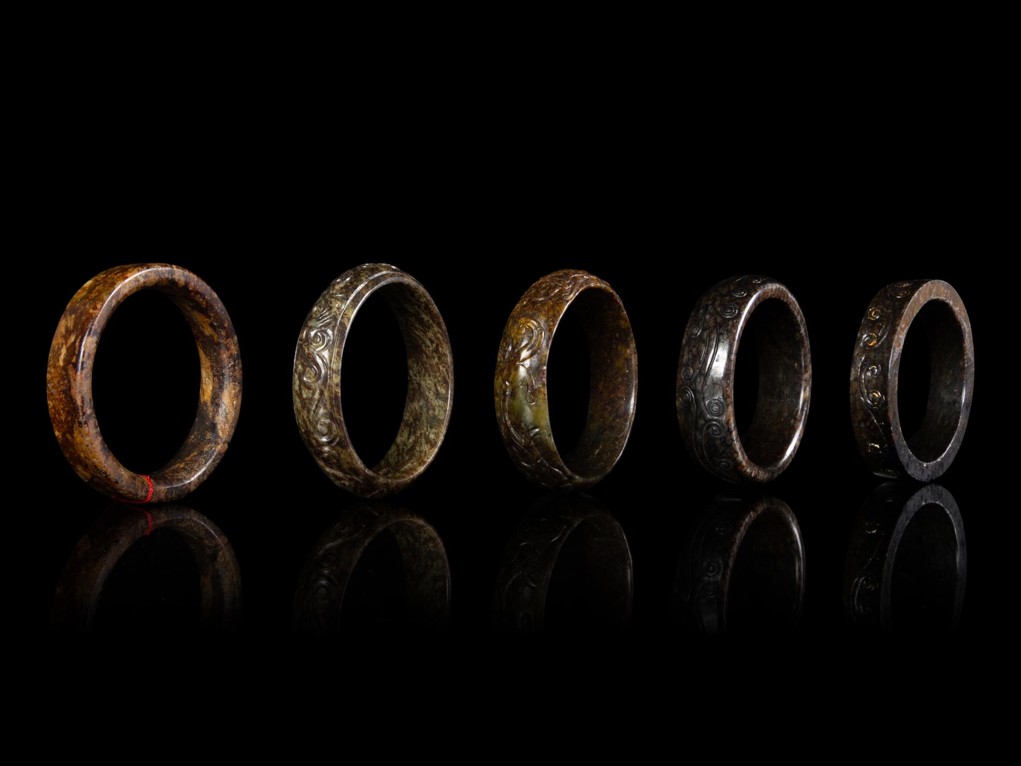 Five Chinese Jade Bangles